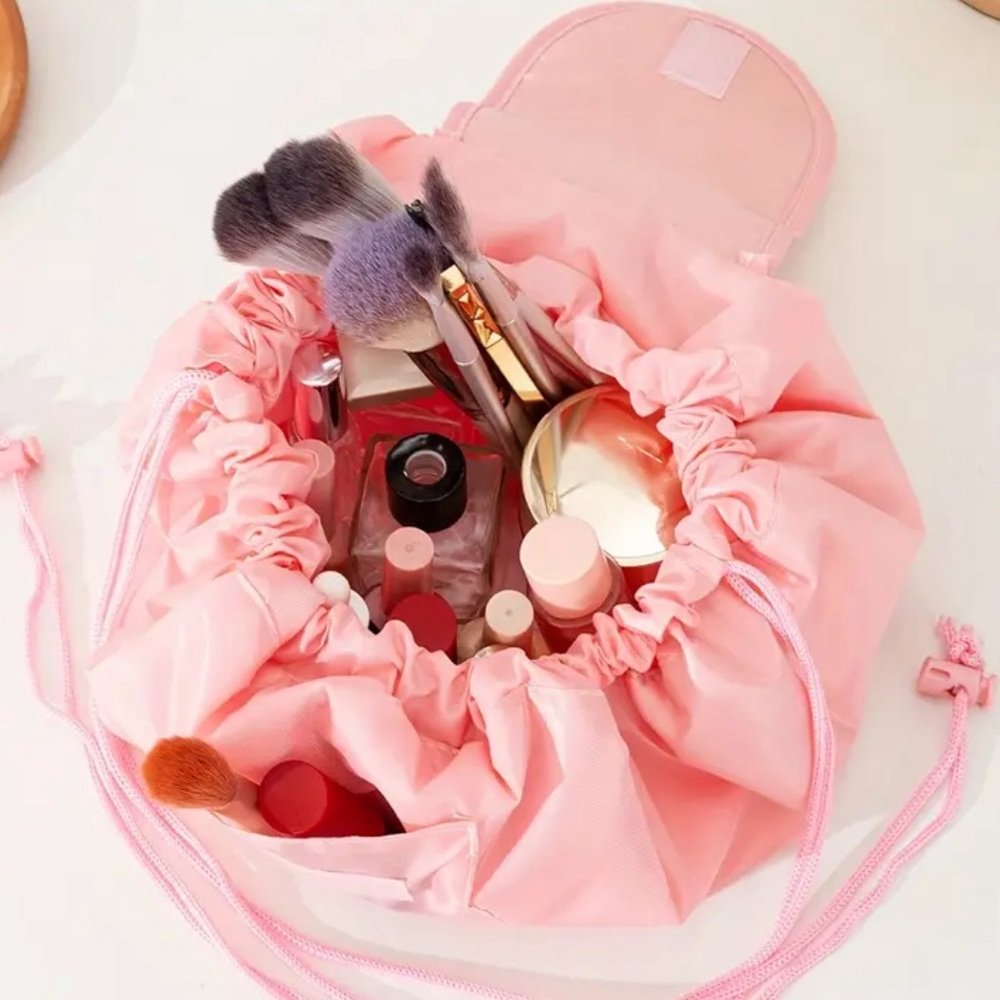 Large Capacity Drawstring Makeup Organizer, Lay F… - image 1